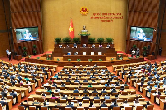 Quang cảnh Phiên bế mạc Kỳ họp không thường lệ lần thứ Nhất, Quốc hội khóa XVI - Nguồn: Quốc hội