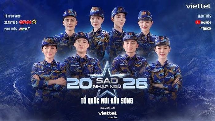 Chương trình "Sao nhập ngũ 2026" đã phát sóng đến tập 2. Ảnh: NSX.