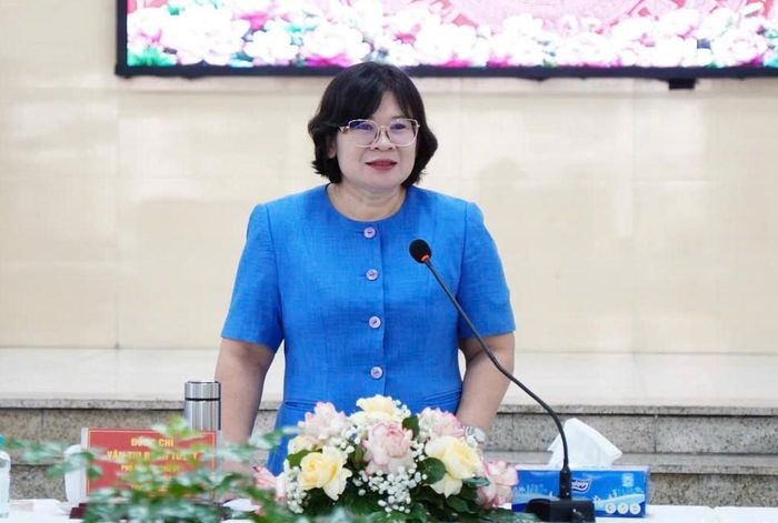 Phó Bí thư Thành ủy TP.HCM Văn Thị Bạch Tuyết phát biểu
