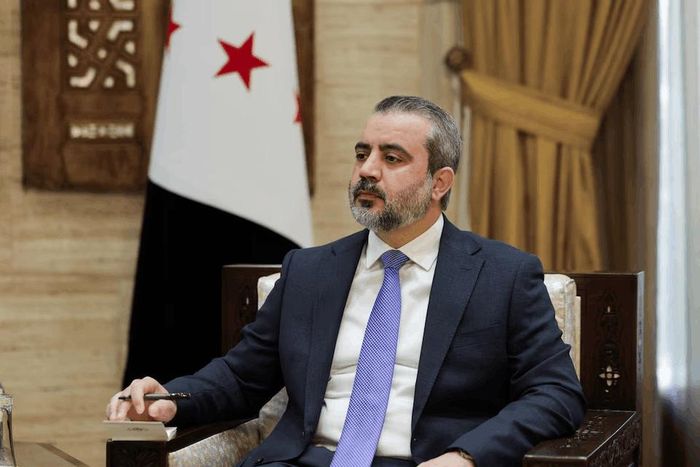 Ngoại trưởng Syria Asaad al-Shaibani trong một cuộc phỏng vấn với Reuters tại Damascus, Syria. Ảnh: REUTERS