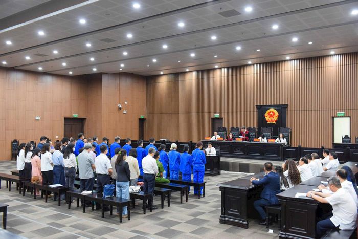 Quang cảnh phiên toà. Ảnh: N.M