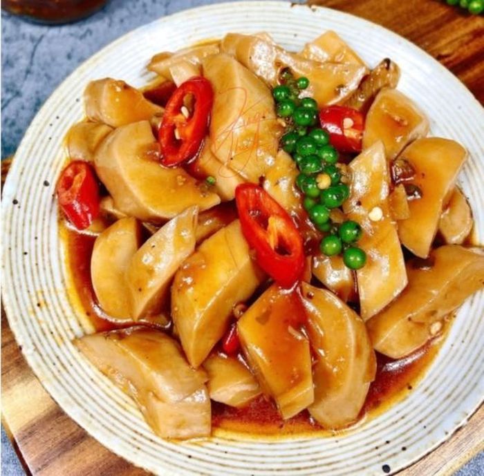 Cách làm nấm đùi gà kho tiêu: