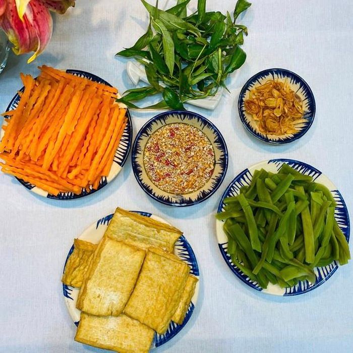Nguyên liệu đã sơ chế. Anh Thanh Huệ