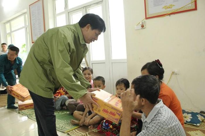 Các hộ dân sơ tán đều được bố trí chỗ ở an toàn. Ảnh: UBND xã Trung Hạ.