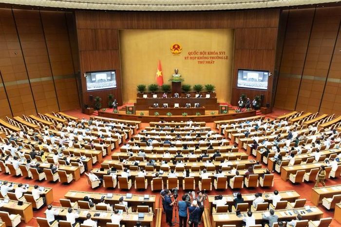 Kỳ họp không thường lệ lần thứ Nhất sáng 24/8. Ảnh: Media Quốc hội