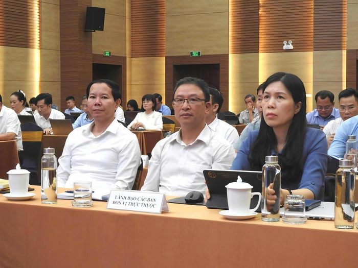 Các đại biểu tham dự lớp bồi dưỡng, tập huấn nghiệp vụ cho đội ngũ giảng viên kiêm nhiệm của Ủy ban Trung ương MTTQ Việt Nam