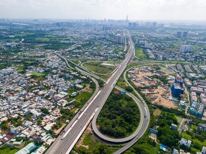 Khu vực dự kiến xây dựng ga Vành đai 2 (S04) đoạn qua nút giao Vành đai 2 TP.HCM và cao tốc TP.HCM - Long Thành.