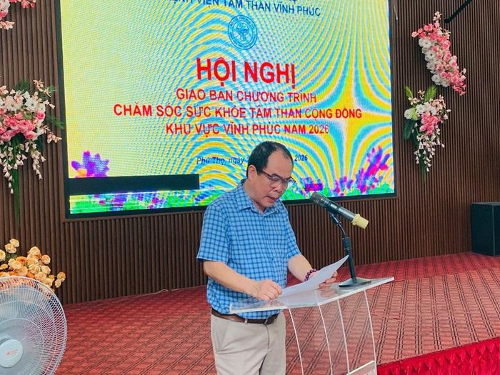Bệnh viện Tâm thần Vĩnh Phúc tổ chức hội nghị giao ban chương trình chăm sóc sức khỏe cộng đồng khu vực Vĩnh Phúc năm 2026