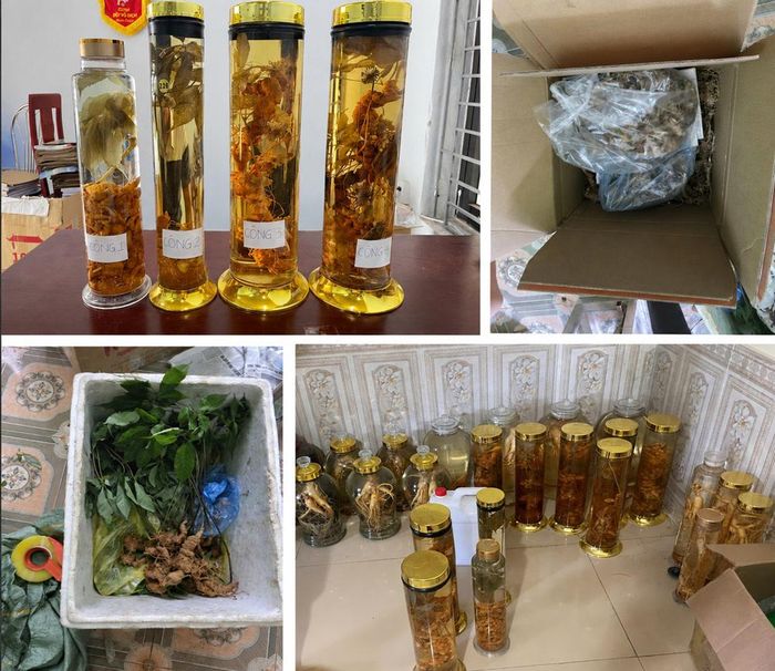 Tang vật liên quan đến vụ án được Cơ quan Cảnh sát điều tra Công an tỉnh Thanh Hóa thu giữ. Ảnh: Công an Thanh Hoá