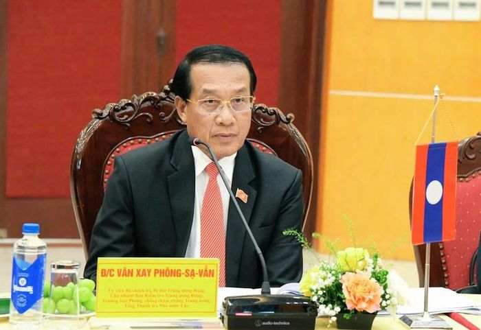 Đồng chí Vanhxay Phongsavanh Ủy viên Bộ Chính trị, Bí thư Trung ương Đảng, Chủ nhiệm Ban Kiểm tra Trung ương Đảng, Trưởng Ban phòng, chống tham nhũng Trung ương, Tổng Thanh tra Nhà nước Lào tại buổi hội đàm - Ảnh: chinhphu.vn/Toàn Thắng