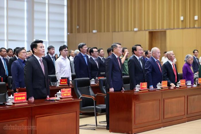 Thủ tướng Chính phủ và các đại biểu dự buổi lễ - Ảnh: chinhphu.vn/Nhật Bắc