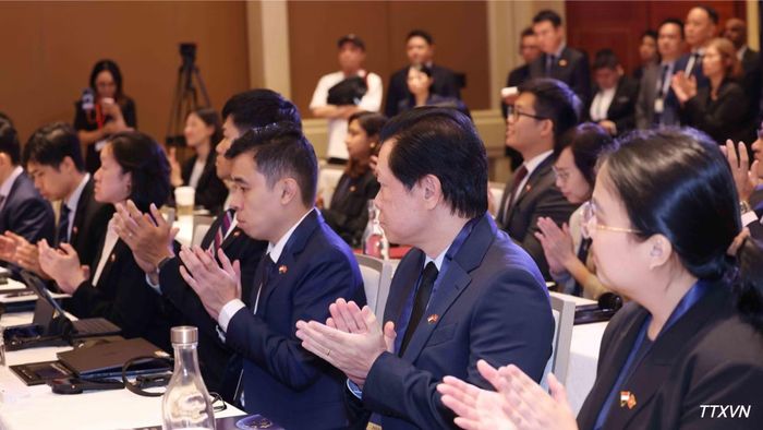 Đại biểu dự Đối thoại Chiến lược Việt Nam-Singapore lần thứ nhất giữa Đảng Cộng sản Việt Nam và Đảng Hành động Nhân dân Singapore. (Ảnh: Phương Hoa/TTXVN)
