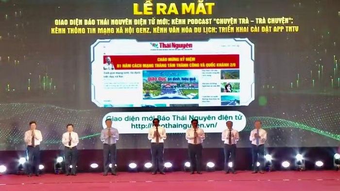 Báo và Phát thanh, Truyền hình Thái Nguyên ra mắt các sản phẩm báo chí số. (Ảnh: CTV)