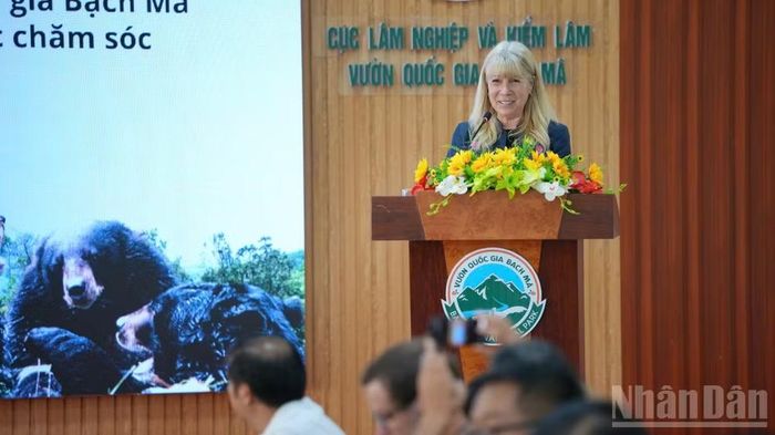 Tiến sĩ Jill Robinson MBE, Nhà sáng lập và Tổng Giám đốc Tổ chức Động vật châu Á (AAF) chia sẻ tại hội thảo.