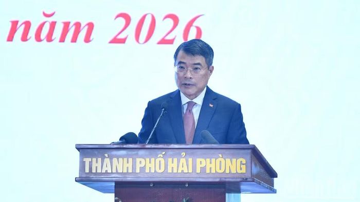 Thủ tướng Chính phủ Lê Minh Hưng phát biểu ý kiến tại buổi lễ. (Ảnh: THANH GIANG)