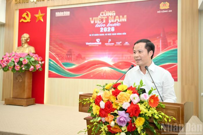 Ông Lê Hoàng Tùng, đại diện Ngân hàng Thương mại cổ phần Ngoại thương Việt Nam-Vietcombank phát biểu tại Lễ công bố.