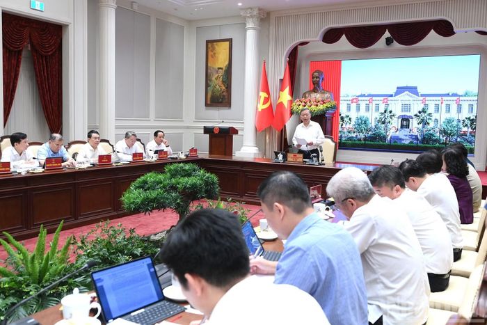Tổng Bí thư, Chủ tịch nước Tô Lâm phát biểu tại cuộc làm việc.