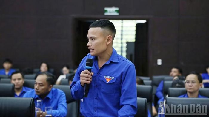Đại biểu thanh niên chia sẻ. (Ảnh: THANH TÂM)