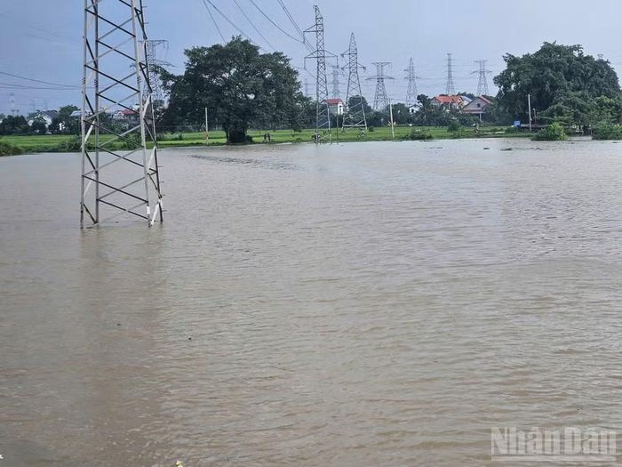 Sở Xây dựng Hà Nội cho biết: Ủy ban nhân dân các xã ngập nước chuẩn bị các tuyến đường thay thế để hạn chế ảnh hưởng đến hoạt động đi lại, sản xuất và đời sống của người dân. (Ảnh: Trung Nguyên)