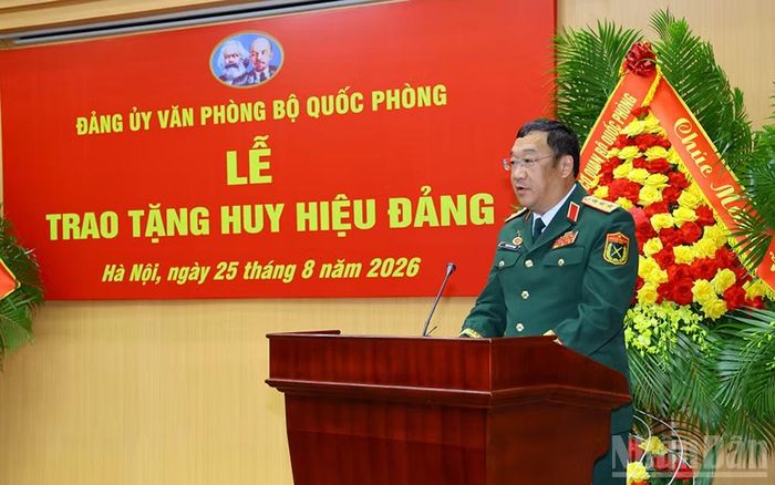 Thượng tướng Phạm Hoài Nam phát biểu tại buổi lễ.