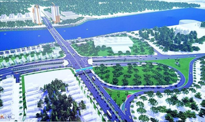 Phối cảnh Cụm nút giao thông Hòa Xuân.