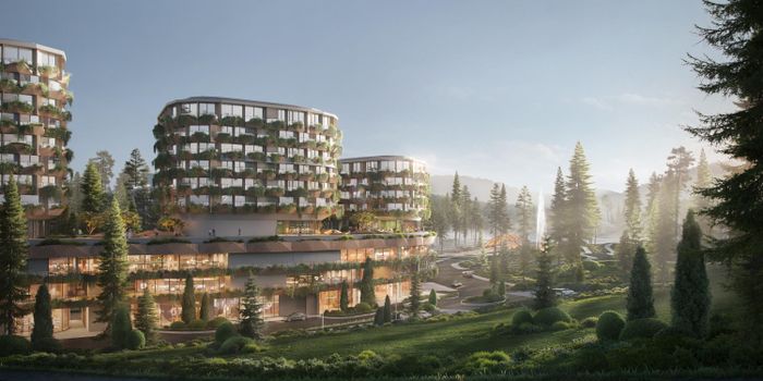  HAUS Residences gồm 68 căn Sky Villas & Sky Mansions nằm trong tổ hợp HAUS Da Lat, hướng đến chứng nhận Green Mark Platinum của Cơ quan Xây dựng Singapore. Ảnh: DNCC 