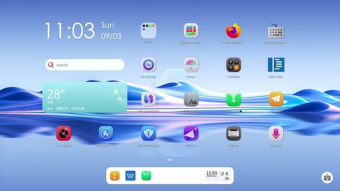 Giao diện hệ điều hành OpenKylin OS được Trung Quốc phát triển nội địa ra mắt năm 2023.