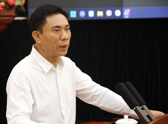 Báo cáo viên tại hội nghị là ông Đoàn Văn Báu - Vụ trưởng Vụ Lý luận, Ban Tuyên giáo Trung ương.