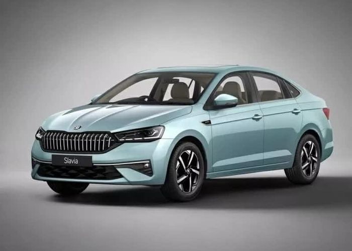 Ngoại hình Skoda Slavia 2026 được chỉnh sửa ở mức vừa phải, chủ yếu tập trung vào phần đầu.