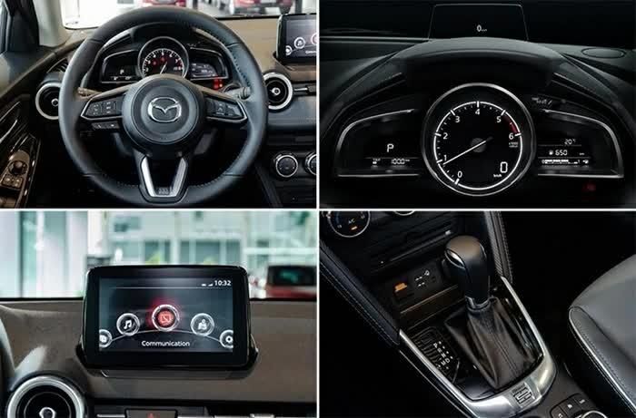 Khoang nội thất Mazda2 được thiết kế theo hướng gọn gàng và thực dụng, tập trung vào người lái.