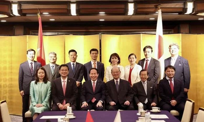 Phó Thủ tướng Lê Tiến Châu gặp gỡ các đối tác Nhật Bản nhân dịp tham dự Hội nghị Tương lai châu Á lần thứ 31, tháng 6/2026. (Nguồn: ĐSQ Việt Nam tại Nhật Bản)