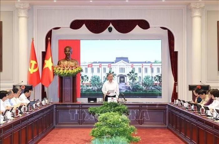 Tổng Bí thư, Chủ tịch nước Tô Lâm phát biểu chỉ đạo. Ảnh: Thống Nhất/TTXVN