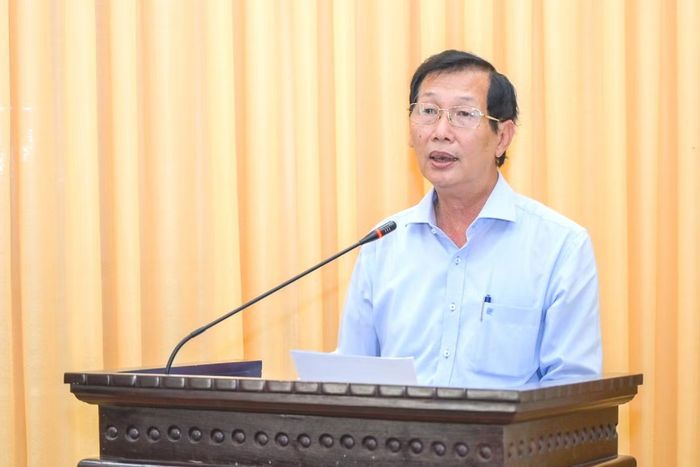 Ông Lê Văn Phước - Phó Chủ tịch UBND tỉnh, Trưởng BCĐ 515 tỉnh An Giang phát biểu.