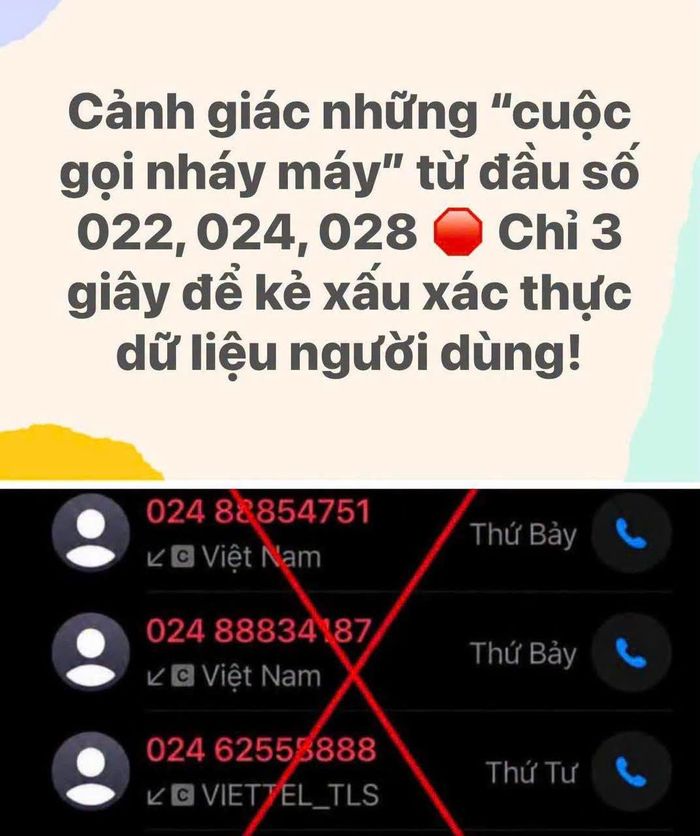 Cơ quan công an phát đi cảnh báo với người dân về đầu số lạ
