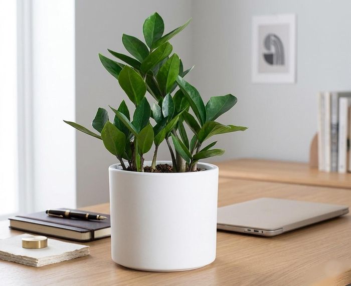 Cây kim tiền phù hợp với văn phòng thiếu sáng.