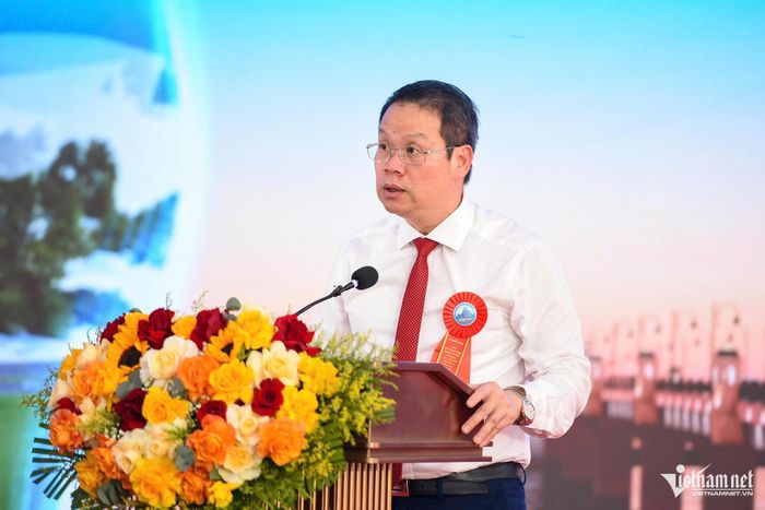 Chủ tịch UBND TP Đà Nẵng Nguyễn Mạnh Hùng phát biểu tại buổi lễ khởi công.