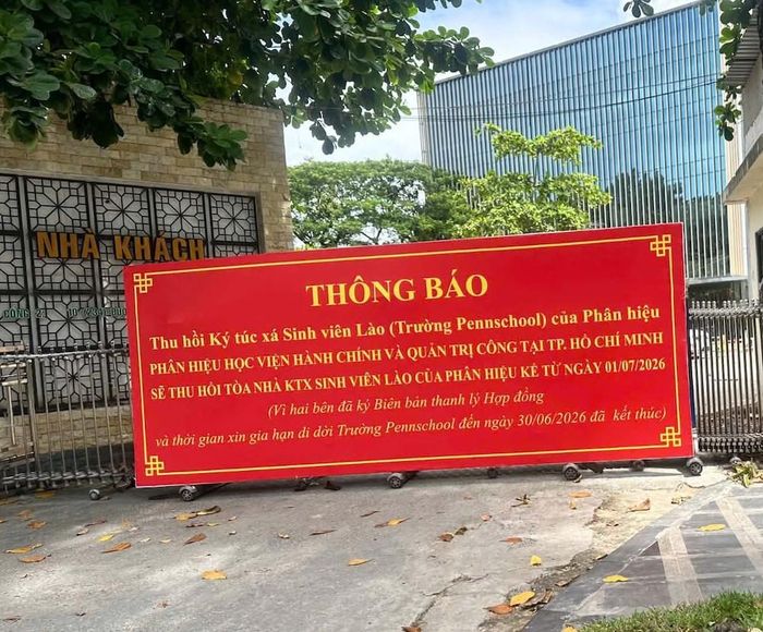 Thông báo thu hồi địa điểm Trường PennSchool đang sử dụng của Phân hiệu Học viện Hành chính và Quản trị công tại TPHCM.