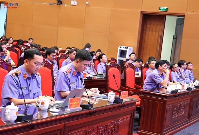  Lãnh đạo VKSND tối cao và đại biểu dự Hội nghị tập huấn.