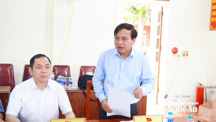 Đồng chí Nguyễn Như Khôi - Phó Chủ tịch HĐND tỉnh phát biểu tại cuộc họp. Ảnh: Phan Trung Tú