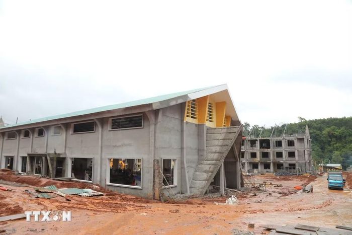 Tỉnh Quảng Trị đang tập trung mọi nguồn lực ưu tiên đẩy nhanh tiến độ hoàn thiện các dự án trường nội trú biên giới. (Ảnh: Thanh Thuỷ/TTXVN)