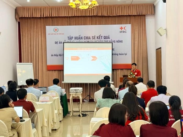 Ông Vũ Ngọc Kiên, cán bộ dự án chia sẻ về kết quả ban đầu của dự án. (Ảnh: PV/Vietnam+)