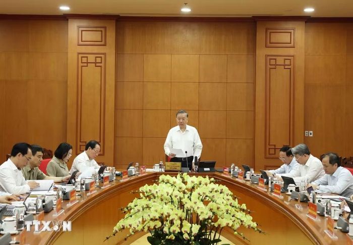 Tổng Bí thư, Chủ tịch nước Tô Lâm phát biểu chỉ đạo. (Ảnh: Thống Nhất/TTXVN)