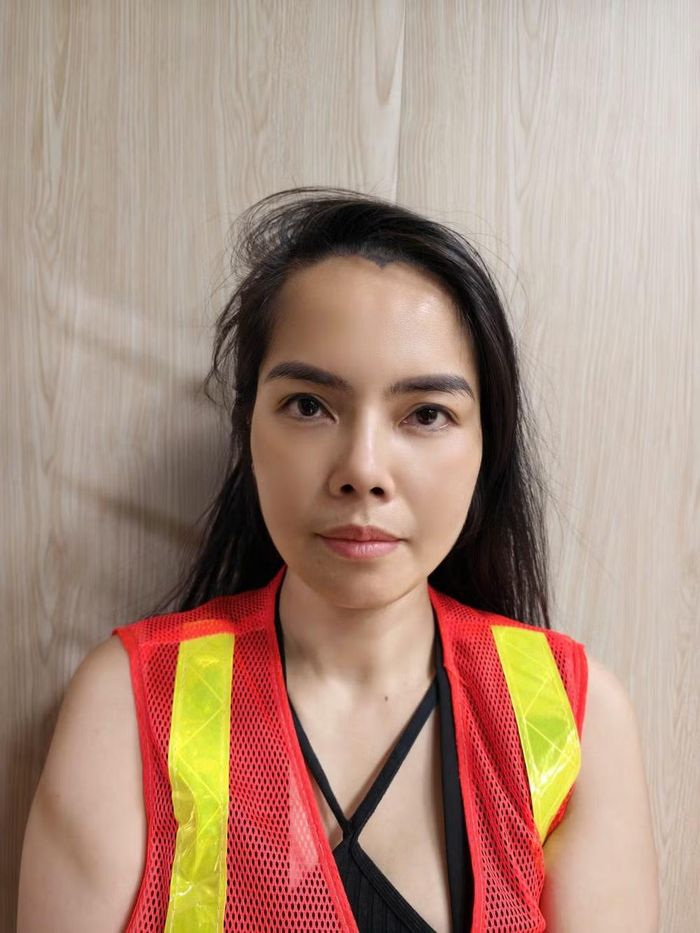 Đối tượng Kiều Thị Thanh tại cơ quan công an. (Ảnh: CAHN)