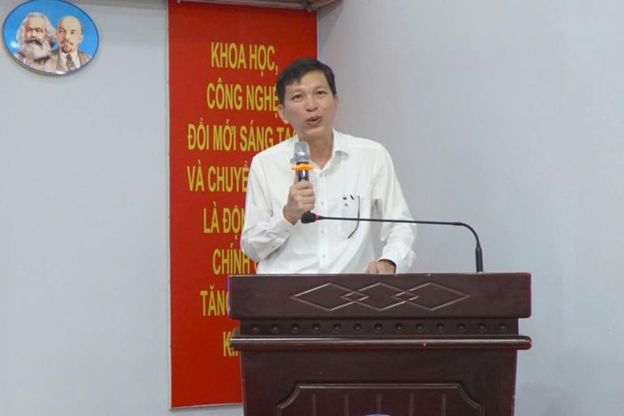 Ông Nguyễn Hữu Yên, Phó Giám đốc Sở KH&CN TP Hồ Chí Minh, phát biểu tại hội nghị.