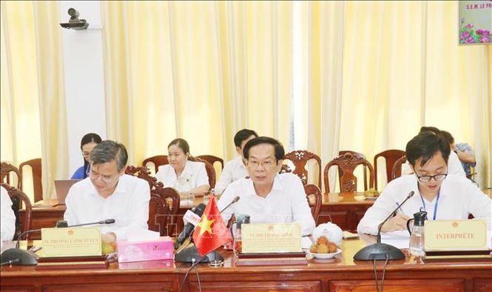 Ông Đỗ Thanh Bình, Bí thư Thành ủy Cần Thơ phát biểu. Ảnh: Ngọc Thiện - TTXVN