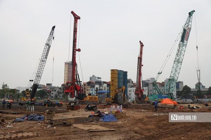 Dự án Khu nhà ở Văn La đang được đẩy nhanh hoạt động xây dựng.