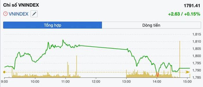 Diễn biến VN-Index trong phiên 25/8 (Ảnh: FireAnt).