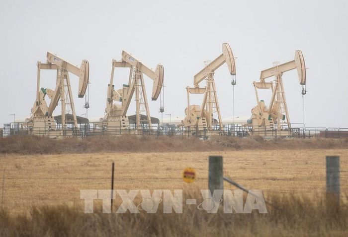 Tháp khoan dầu tại Texas, Mỹ. Ảnh: THX/TTXVN phát