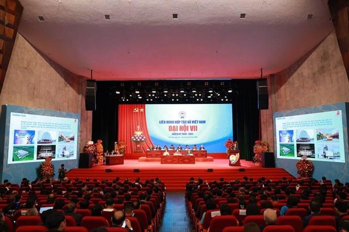        Toàn cảnh Đại hội Liên minh Hợp tác xã Việt Nam lần thứ VII, nhiệm kỳ 2026-2031. Ảnh: VCA
