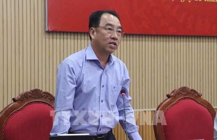 Chủ tịch UBND tỉnh Cà Mau Lữ Quang Ngời phát biểu. Ảnh: Tuấn Phi - TTXVN